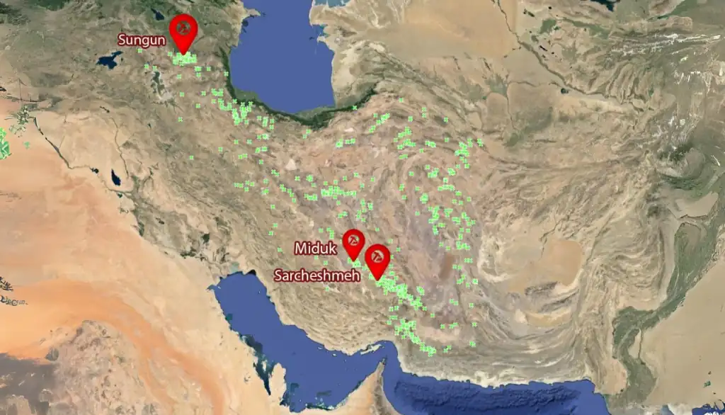 ذخایر مس ایران